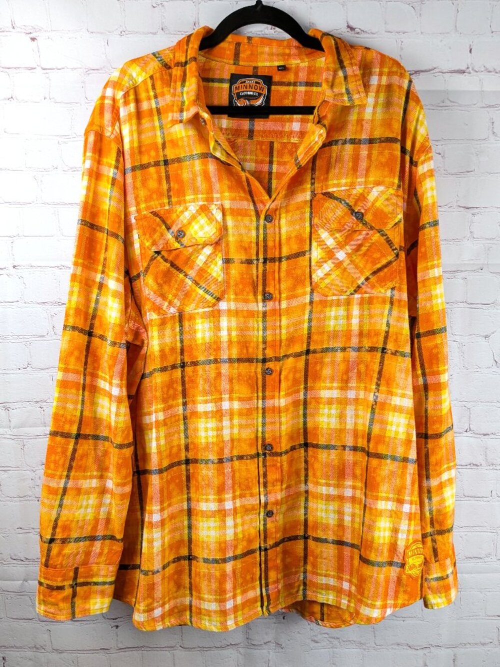 Angry Minnow Halloween Art Panel Flannel Shirt XXL/2X - Picture 2 of 9
